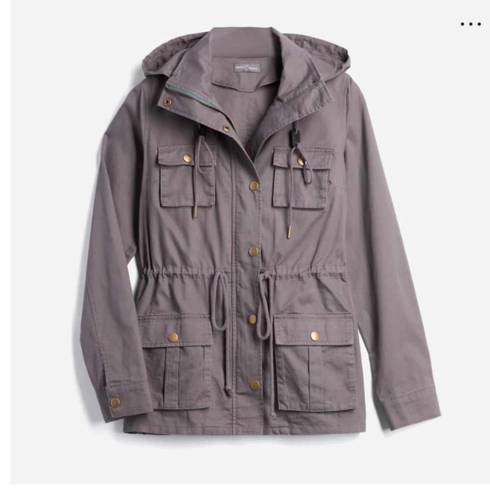 EUC Market & Spruce hooded anorak jacket